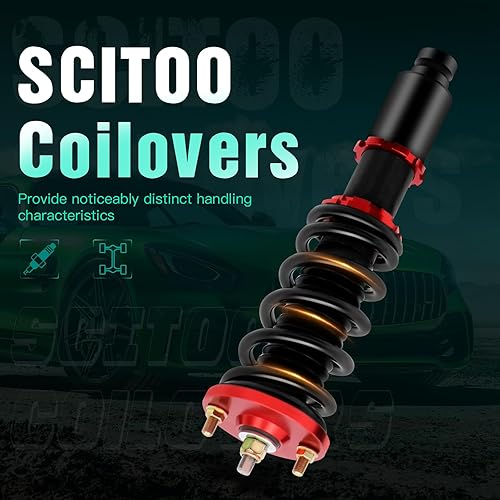 Miniatura 2 de Suspensiones helicoidales amortiguadores de montaje de resorte SCITOO Juego completo de amortiguadores para Acura Integra 1990-1993Honda Civic