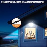 Vista 9 de Motion Sensor Light Outdoor, with 3 Modes, Solar Lights Outdoor Waterproof from Dusk to Dawn, Suitable for Courtyards, Terraces(Garage-1pack)