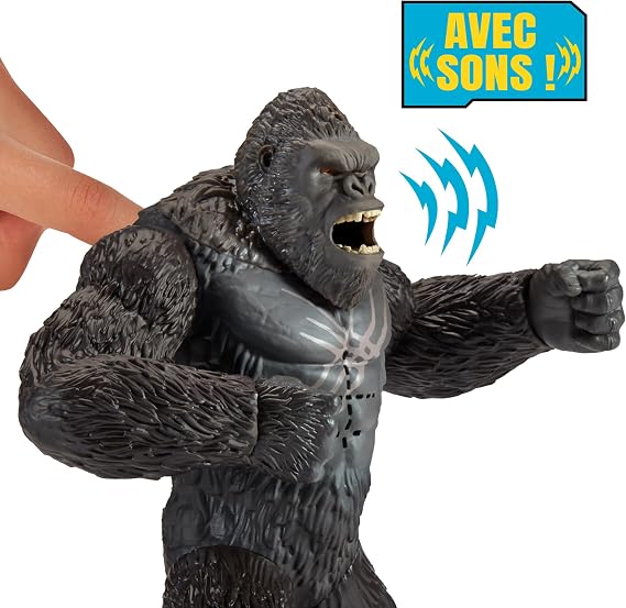 Giochi Preziosi Godzilla Kong Yeni İmparatorluk için - 18 cm Eklemli Kong Deluxe, Son Derece Detaylı, Yüz İfadeleri ve Ses İşlevleri ile, 4 Yaş ve Üstü Çocuklar İçin