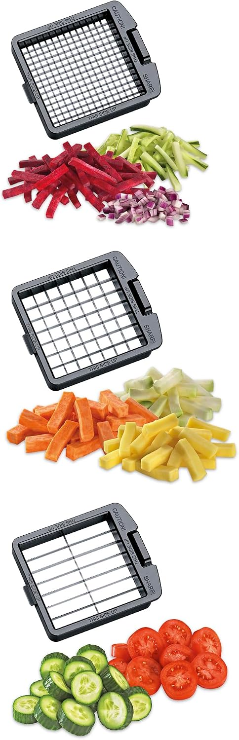 Küchenprofi Onion/Vegetable Chopper Fix Plus | Plastic/Blade Steel | Vegetable Cutter | Dice Cutter Onions, Cucumbers, Carrots | Fruit Multi Cutter | Pens, Cubes, Slices image 3