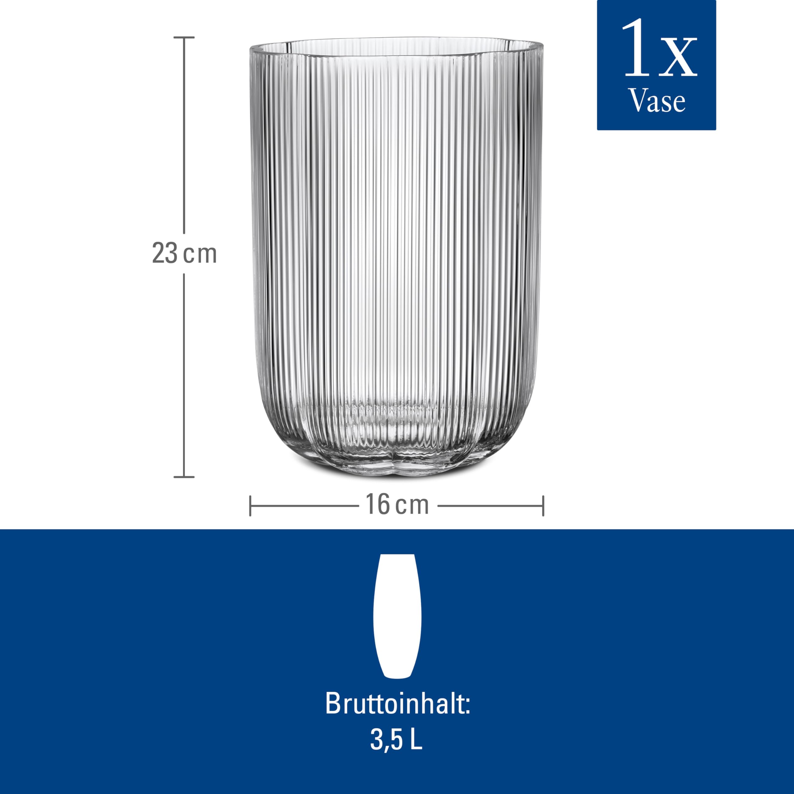 Amazon.co.jp: Villeroy & Boch フルール花瓶、8.75インチ、クリア