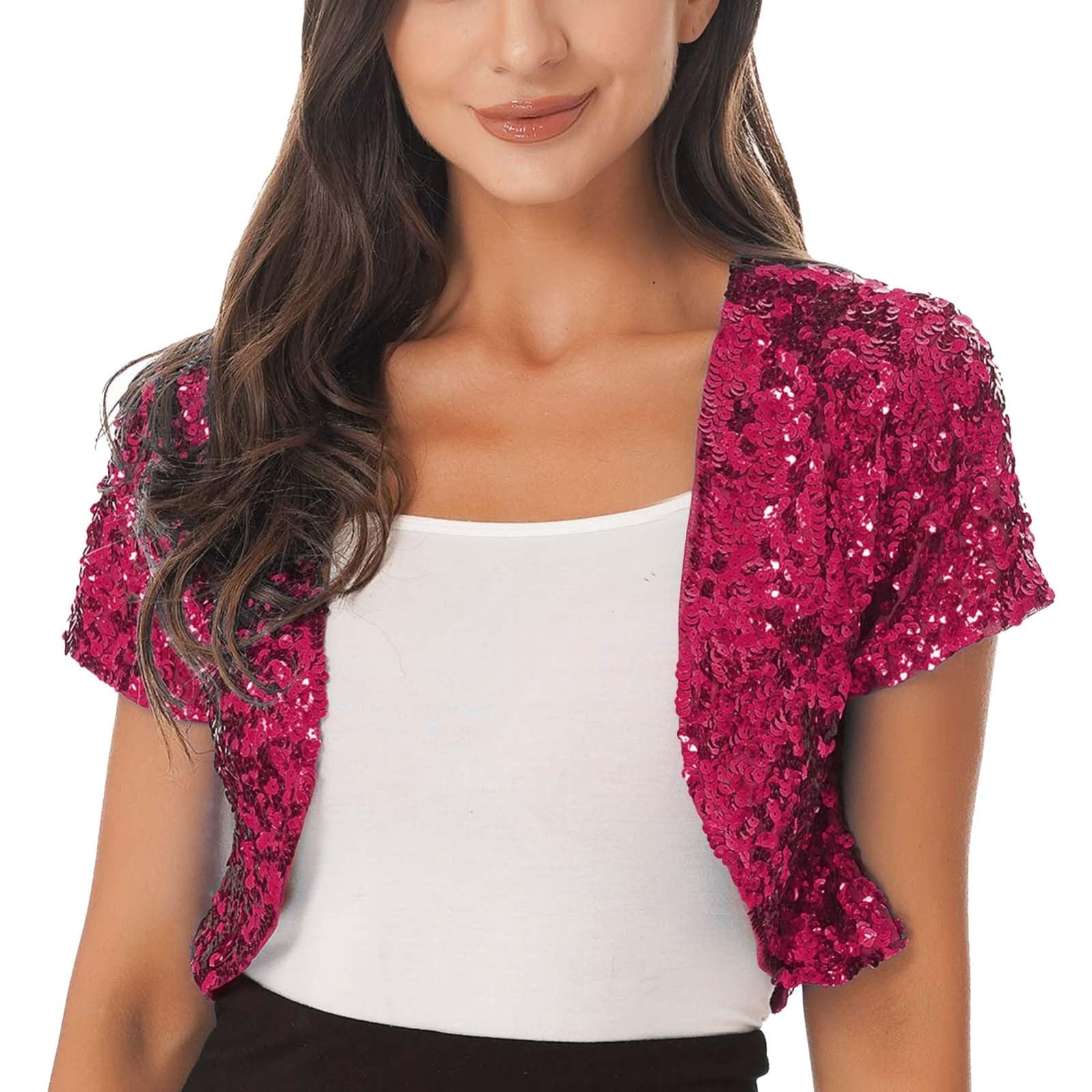 Veste à paillettes costume de carnaval et cardigan de danse pour spectacle femme - 7