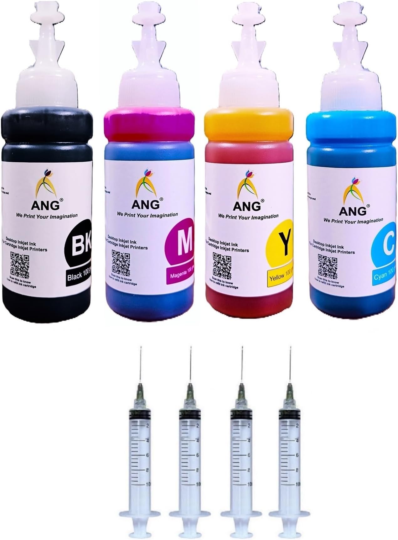 INK POINT Refill Ink for Canon Pixma Printer for E510 E410 E560 E470 ...