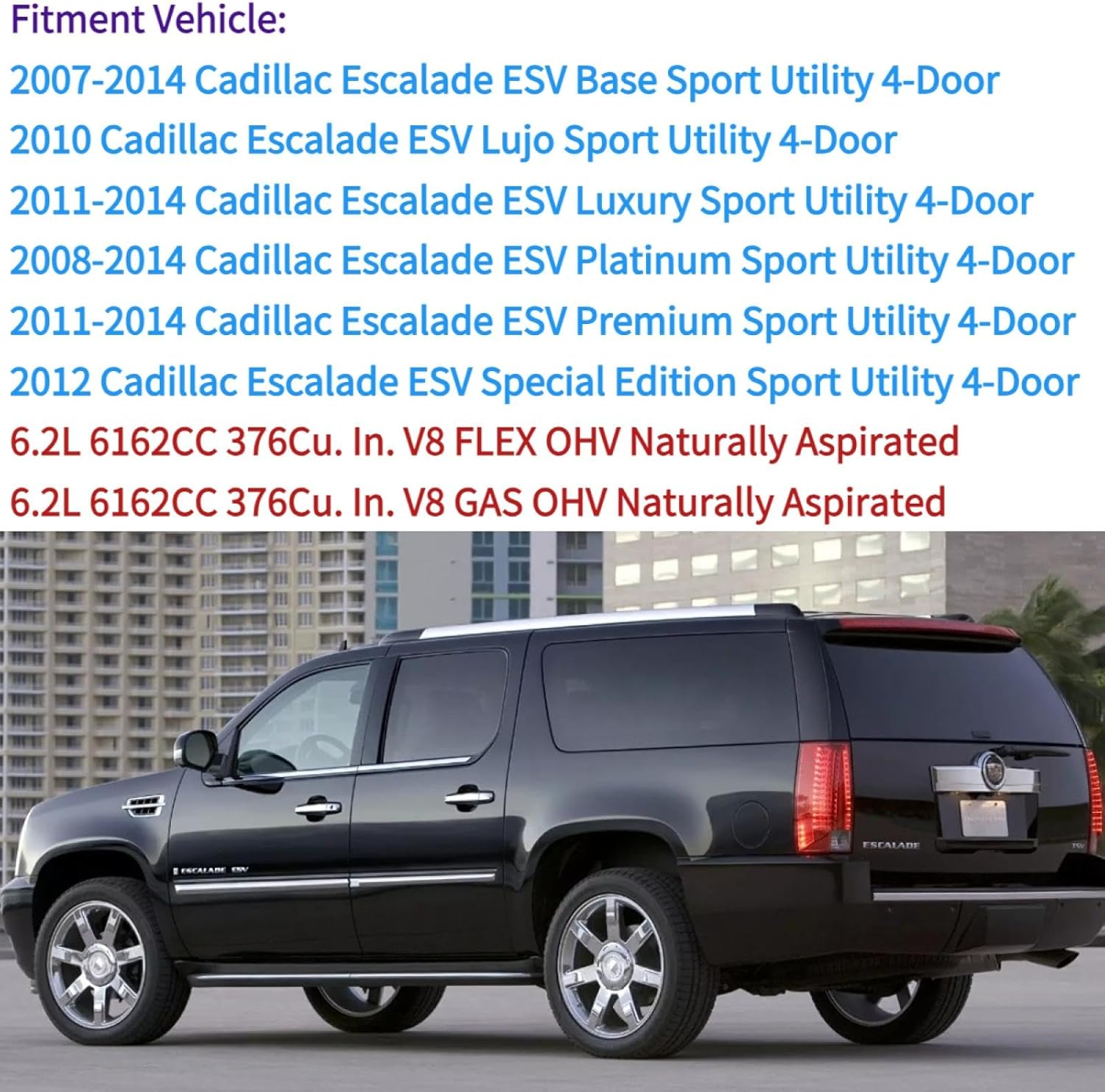 Rear Wiper Blade Arm Set for Cadillac Escalade ESV 2007 20018 2009 2010 2011 2012 2013 2014 Base Lujo Luxury Platinum Premium Sport Utility 6.2L V8 Rear Back Windshield Wiper Blade Arm 15277756