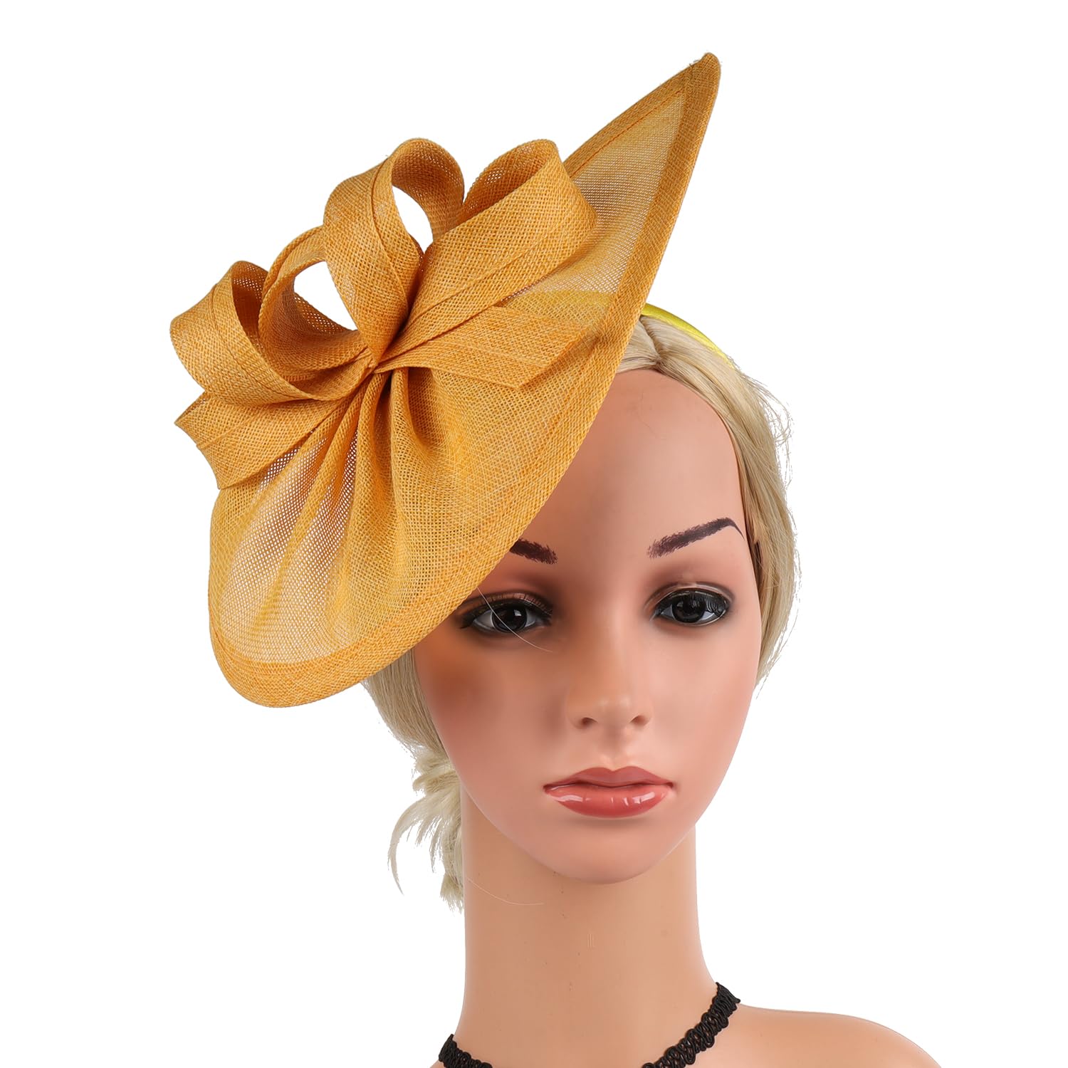 Bridal Fascinator Hair Clip Wedding Party hat Church Head wear Tea Hat with Clip Headband Accessories for Women