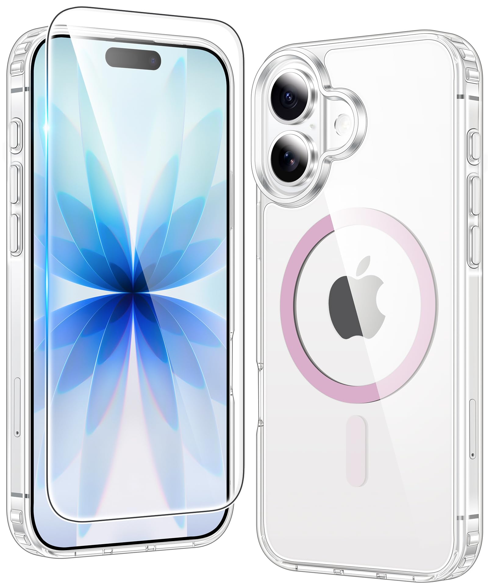 FNTCASE for iPhone 17 Phone Case Compatible with Magsafe Clear Phonecase | Screen Protector, Military Grade Drop Protection, Slim Magnetic Phone Cases, Shockproof Bumper, Transparent Cell Cover