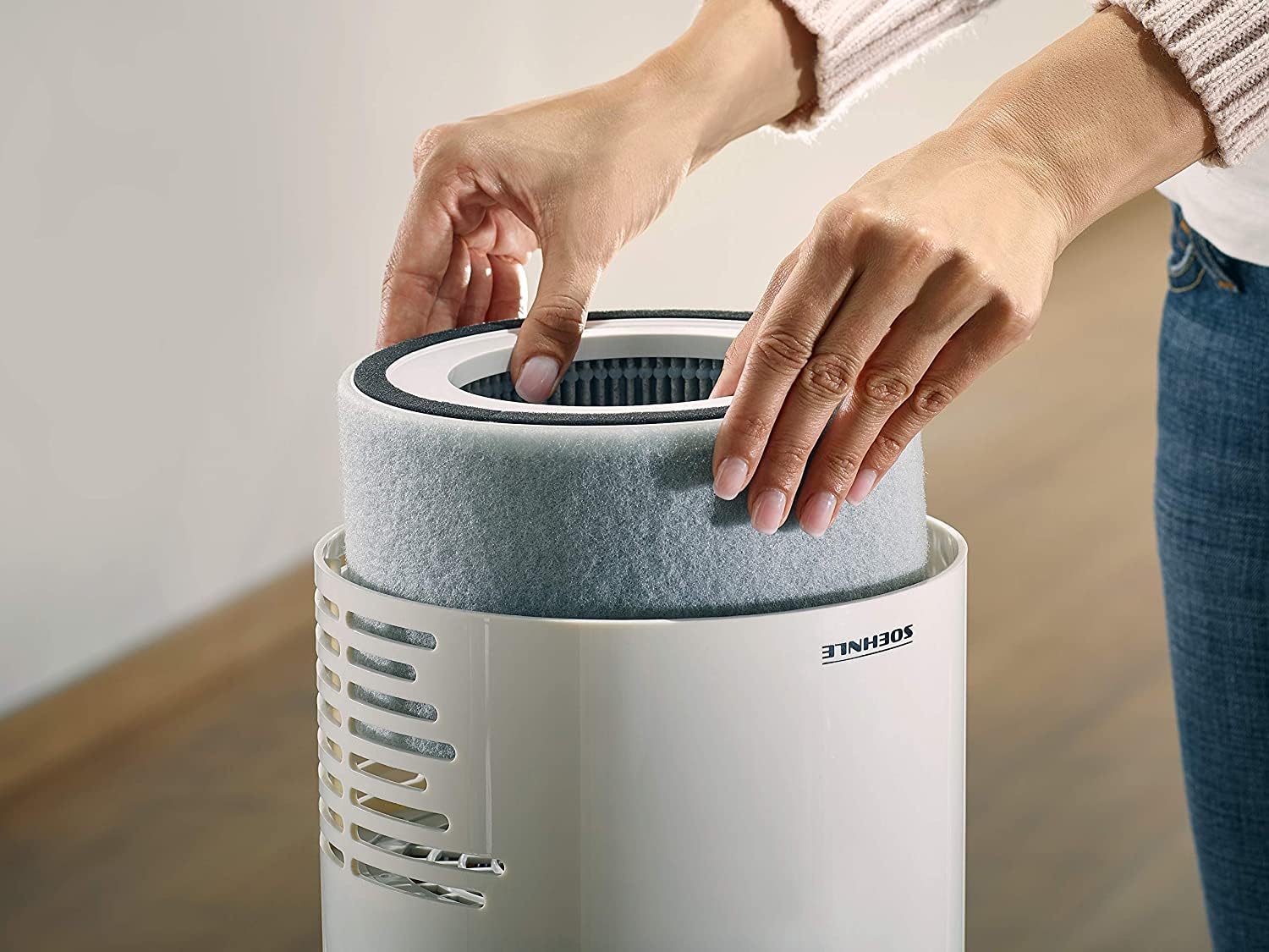 Soehnle Airfresh Clean 300 Purificatore d'aria per la protezione da allergeni, Deumidificatore efficace, Depuratore aria adatto a soggetti allergici
