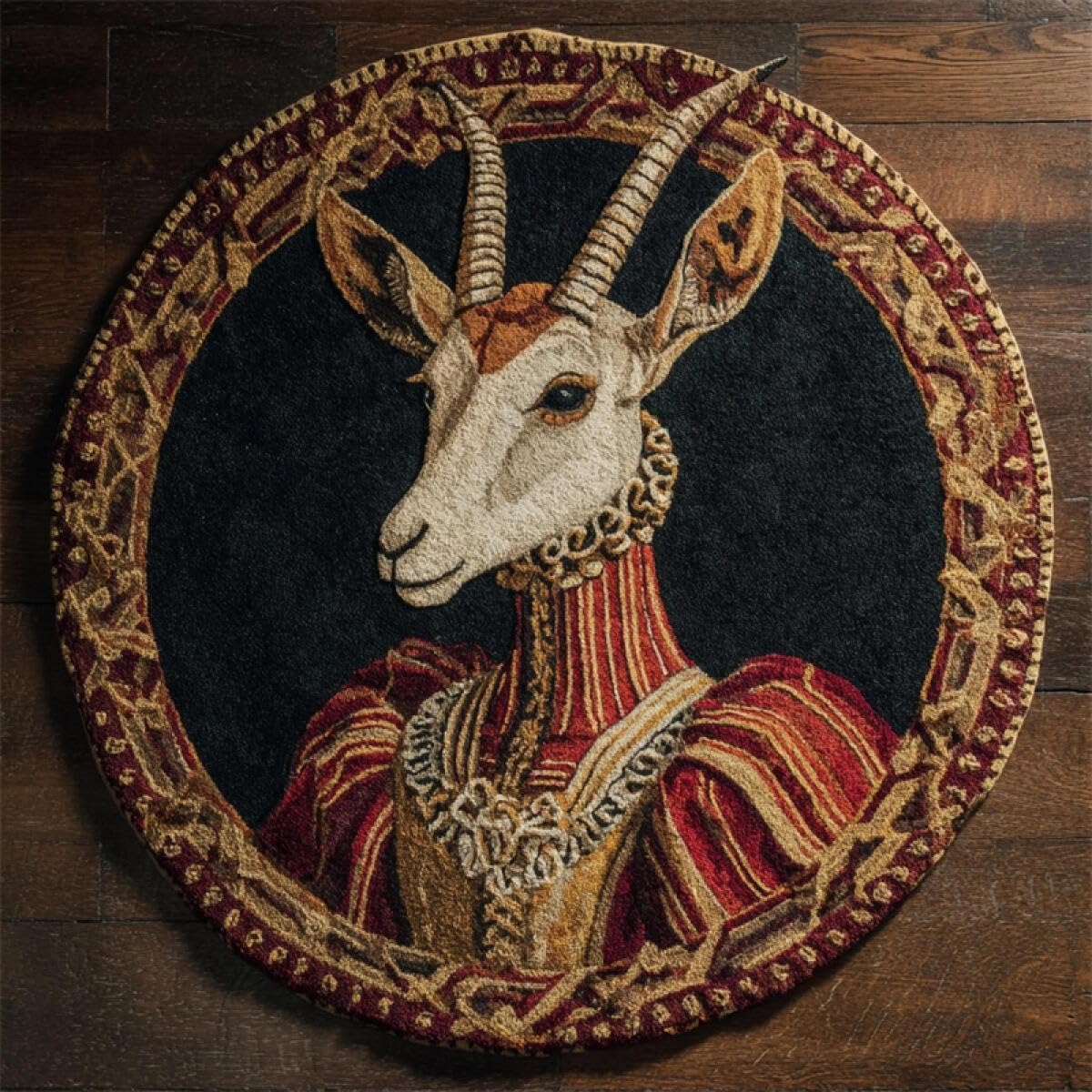 Kitquiver Knüpf-Sets Für Anfänger Antilope trägt Kleidung 60x60cm