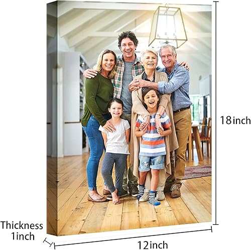 Miniatura 10 de Laoife Impresiones en lienzo personalizadas para tu arte de pared familiar, fotos personalizadas en lienzo, 24 x 16 pulgadas