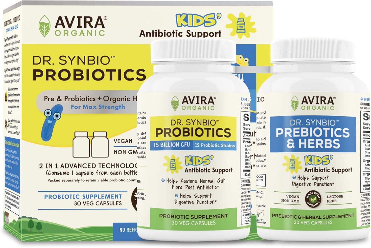 Dr. Synbio Kids’ Antibiotic Support Probiotics, Organic