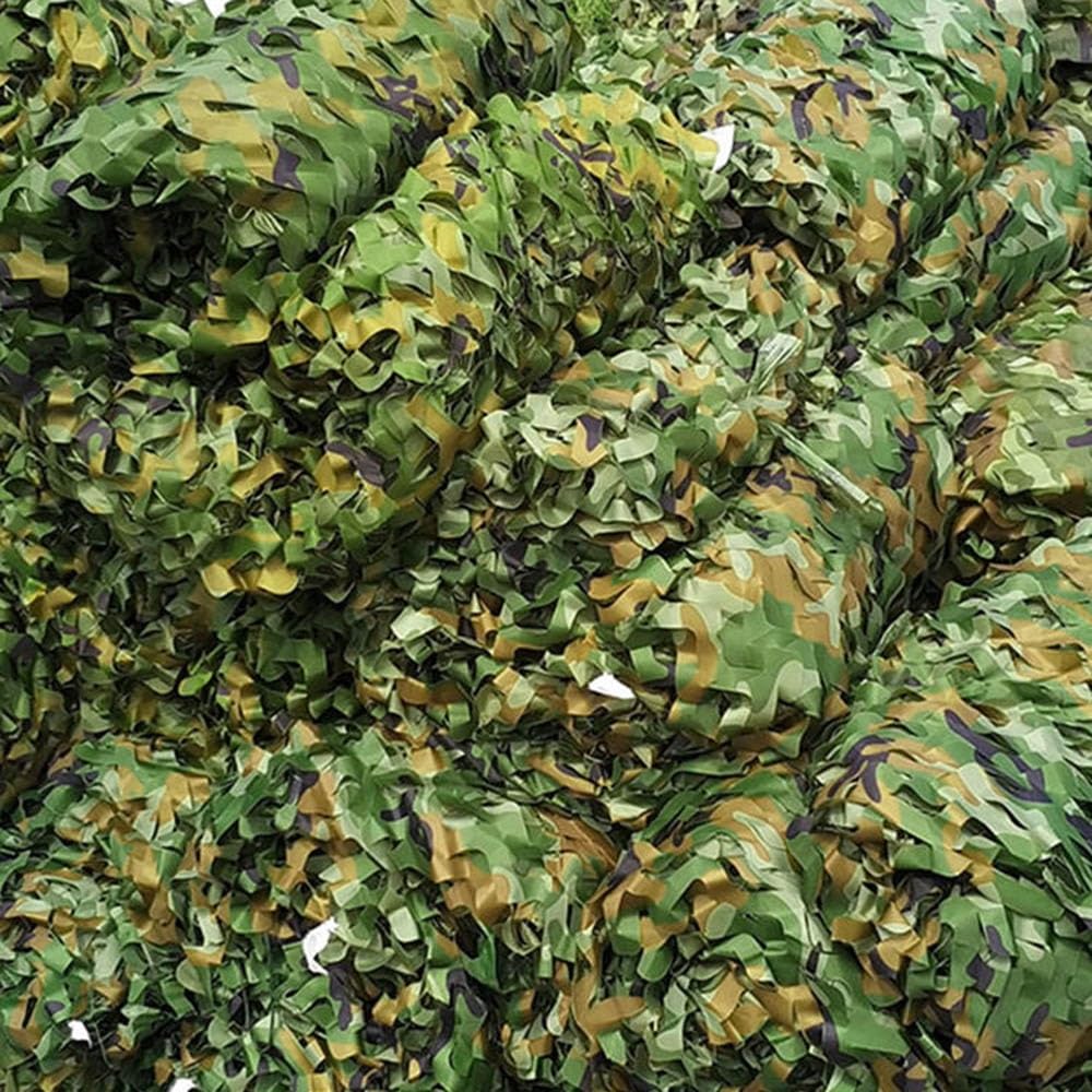 Red de Camuflaje Militar para Jungla, Red de Camuflaje para Caza, Redes Militares Ligeras, Malla para Sombra, persianas, para Cubrir Granjas Militares (4 x 7 m/13 x 23 pies)