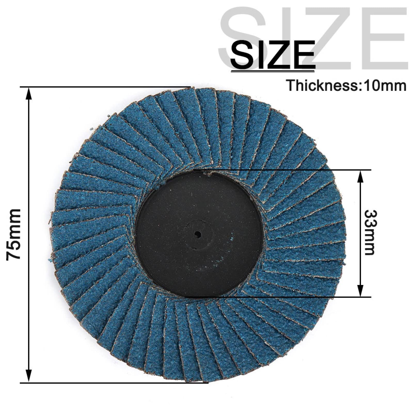 Tarcze listkowe do szlifierek kątowych, 3" Płaskie ściernice szlifierskie Zirconia Alumina Roll Lock Tarcze ścierne 80 Grit Typ listkowy Tarcza ścierna Do drewna Metalu Plastiku
