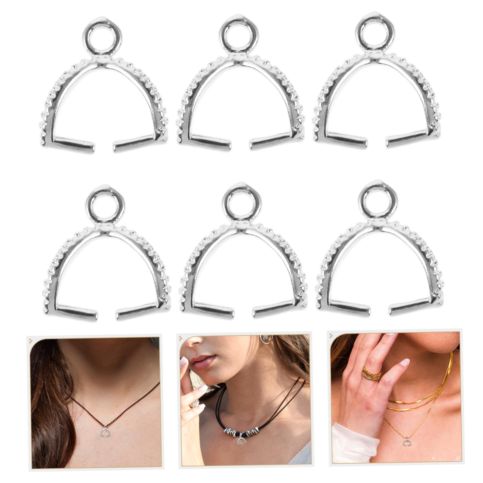 Sewroro 100piezas Conectores De Clasp Para Collares De Accesorios De Joyería De Conectores De Colgantes y Clips Para Pulseras y Collares