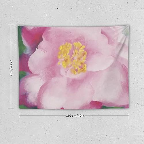 Miniatura 2 de YWVWY Georgia Okeeffe - Cuadro decorativo para pared, diseño de camelia rosa, tapices, tapices, obras de arte para dormitorio, sala de estar,