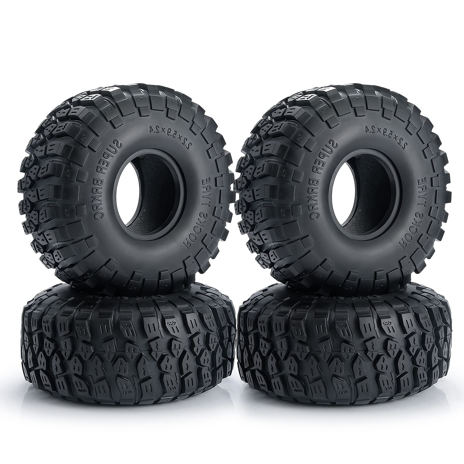 Runup 2,2-calowe opony Crawler 4-częściowy zestaw opon gumowych RC do 1/10 RC Rock Crawler Axial SCX10 RR10 Wraith