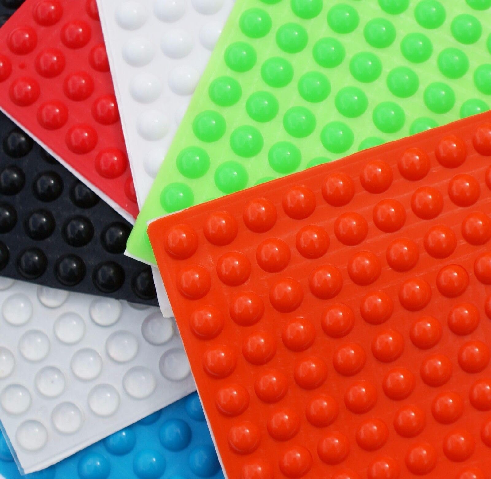 Bumpons RUBBER FEET ~ 10mm x 4mm ~ Small Self Adhesive STICKY PADS Dots STOPPERS ~ Furniture Protectors ~ Clear, Black, White, Orange, Red, Blue, Green (1000, Green)