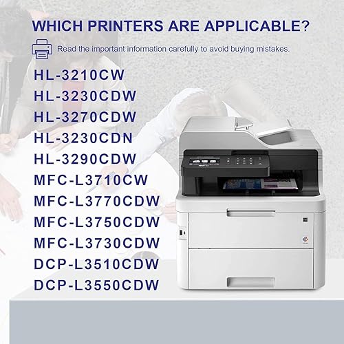 Miniatura 2 de TN223 TN-223 BK/C/M/Y Cartucho de tóner de repuesto para Brother TN223BK/C/M/Y TN223BK TN223C TN223M TN223Y para impresora MFC-l3770CDW HL-L3210CW