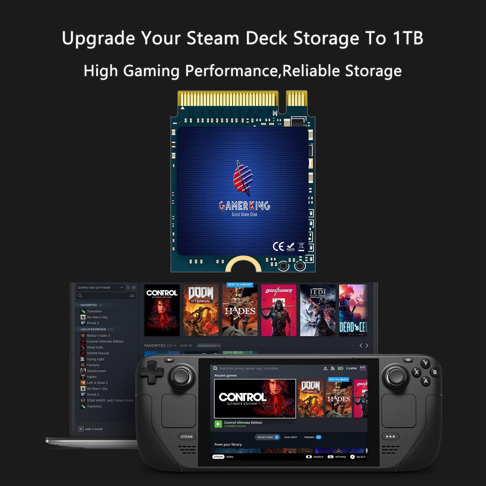 GAMERKING Disque SSD interne M.2 2230 NVMe PCIe Gen 3.0X4 128 Go