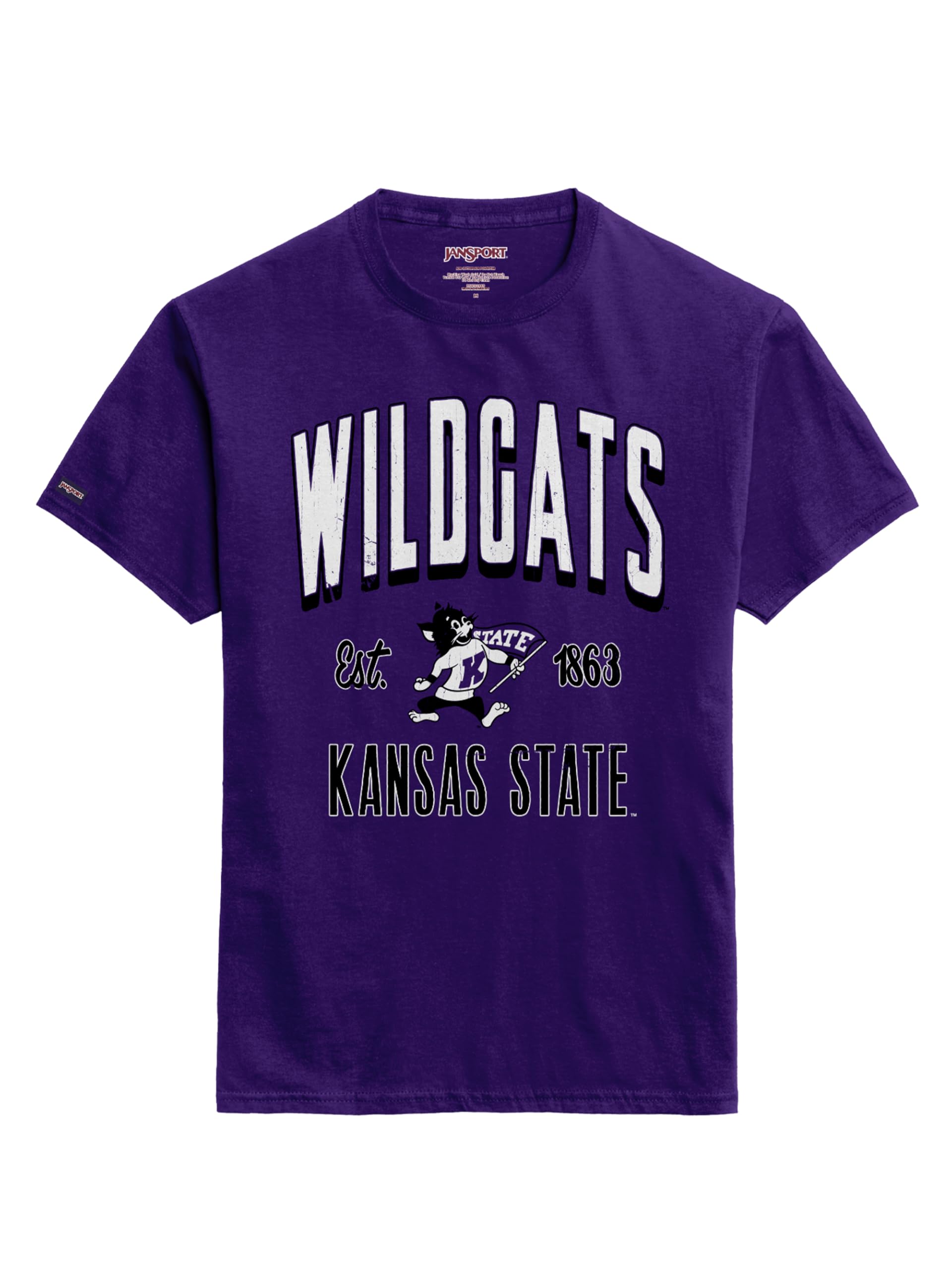 JanSport NCAA Officially Licensed Campus Short Sleeve T Shirt for Men, Soft &amp; Breathable Pre-Shrunk Cotton Crewneck T Shirt