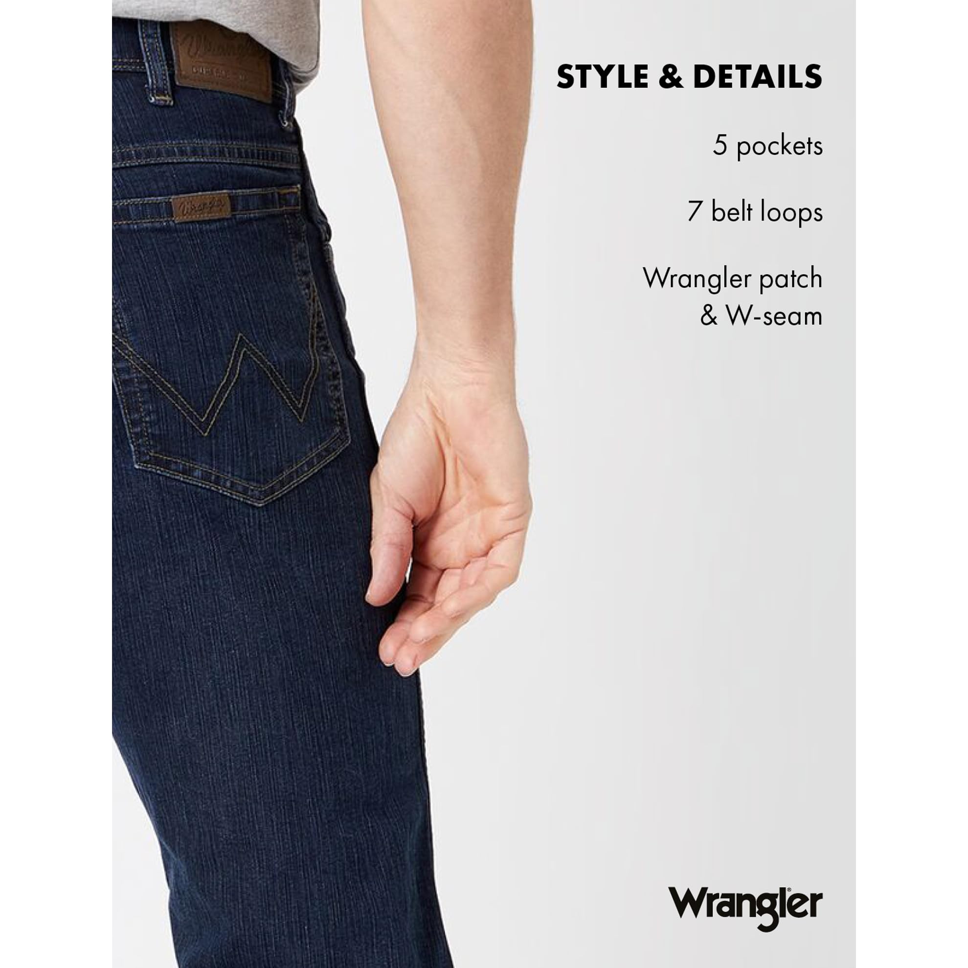 Wrangler Durables Regular Fit - Dżins Mężczyźni