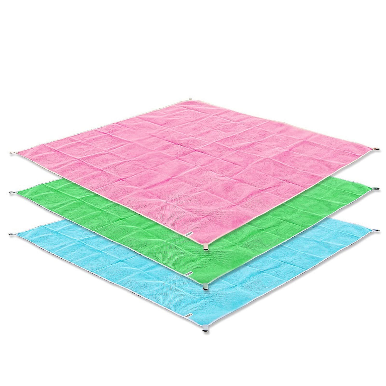 Błękitny koc plażowy bez piasku, wodoodporna mata kempingowa, składany materac podróżny na zewnątrz (200 x 200 cm) – idealny na piknik, festiwale i rodzinne przygody.