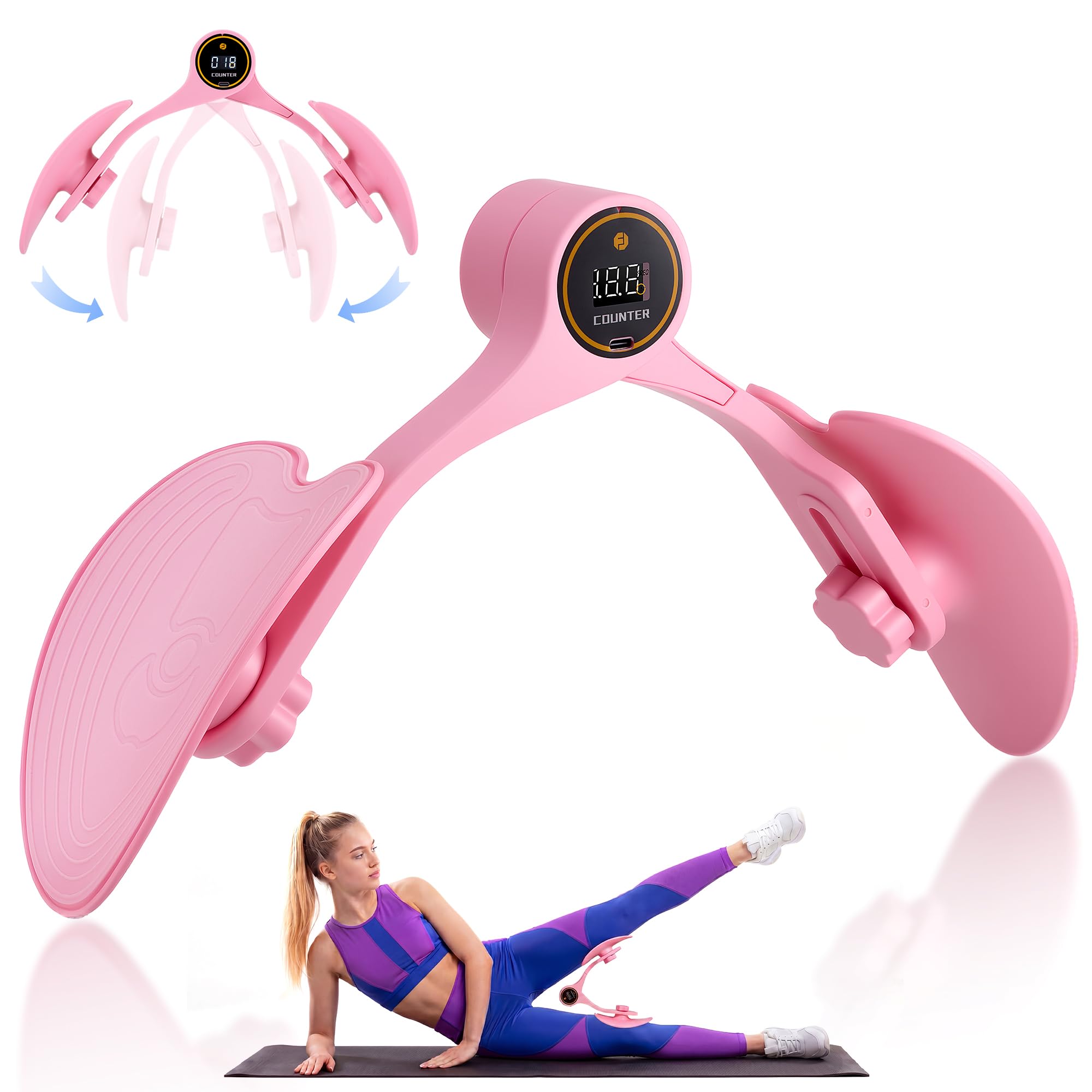 Thigh Exerciser Kegel Exerciser, Pelvic Floor Trainer, Kegel Trainer for Postpartum Rehabilitation, Trimmer Inner Thigh, Thigh Toner Workout,