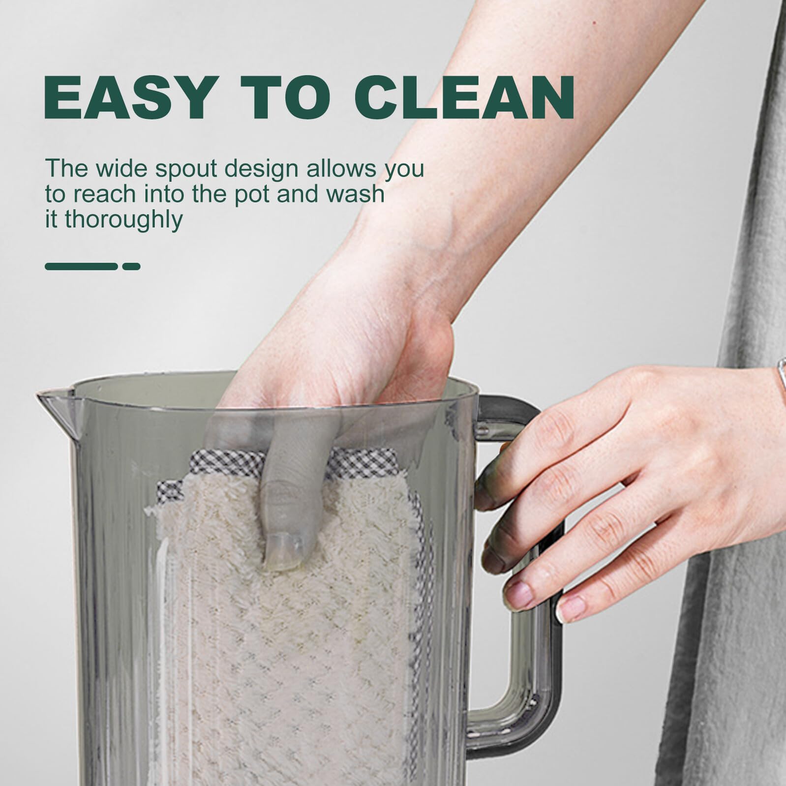 BESPORTBLE Jarra de Agua Fría Grande de Plástico Negro, Recipiente para Bebidas Domésticas, Hervidor Práctico para Refrigerador, Adecuado para Jugo y Té Frío Hogar y Oficina