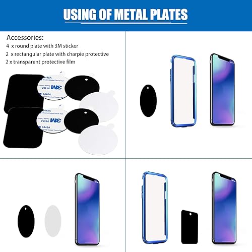 Miniatura 6 de Kolasels Soporte magnético dual para teléfono de automóvil, soporte de teléfono de cuello de cisne para parabrisas de camión y tablero con