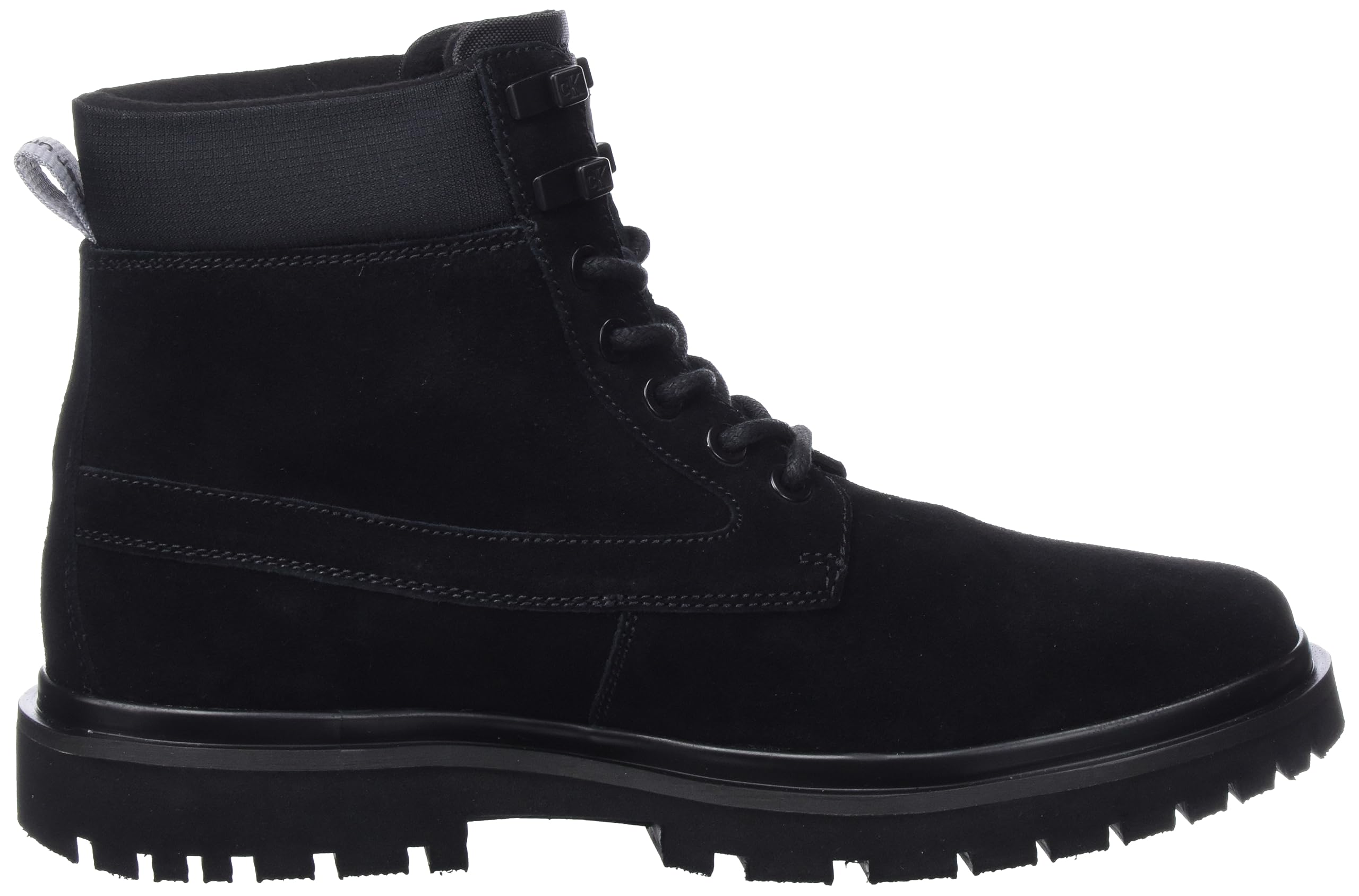 Calvin Klein Herren Mid Boot Stiefel Leder, Mehrfarbig (Black/Stormfront), 40 – Ansicht 4