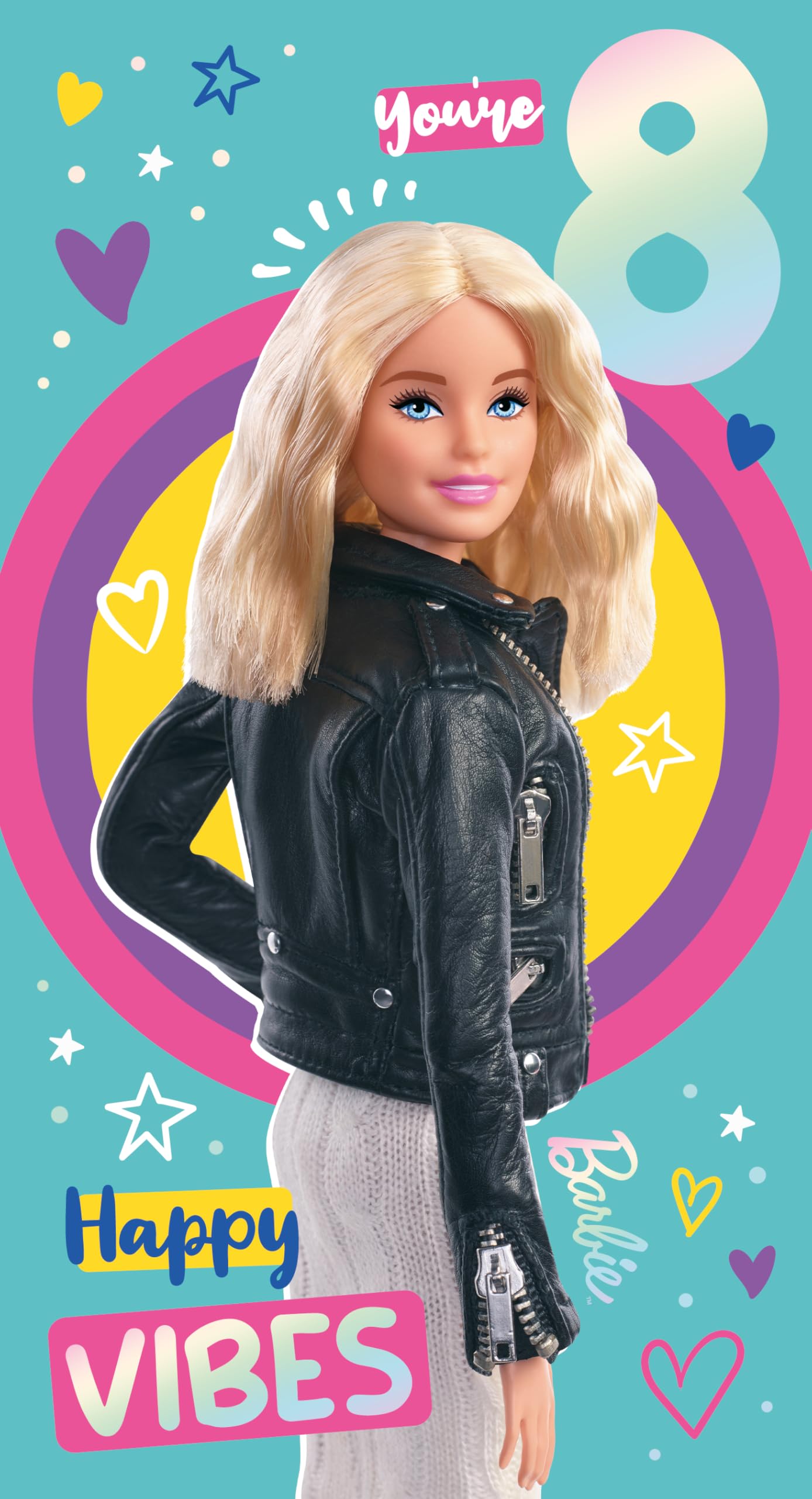 BARBIE BIRTHDAY CARD AGE 8 HAPPY 8TH BIRTHDAY CARD