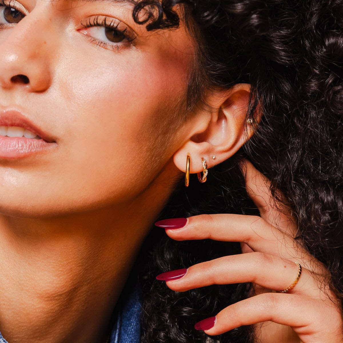 Made By Mary Maude Hoop Earrings – 14K Gold Filled | Lightweight Minimalist Hoop Jewelry | Everyday Elegant Earrings Women | Handmade Classic Design | Layering Stacking Jewelry