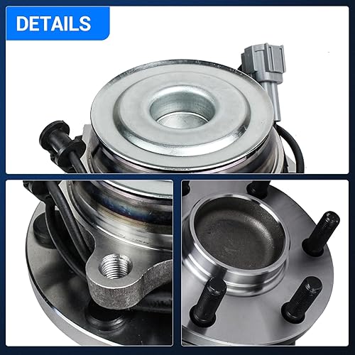 Miniatura 7 de Autoround 515064 2WD Buje de rueda delantera y conjunto de rodamientos de repuesto para Nissan Frontier 2005-2018/Pathfinder 05-12/Xterra 05-15,