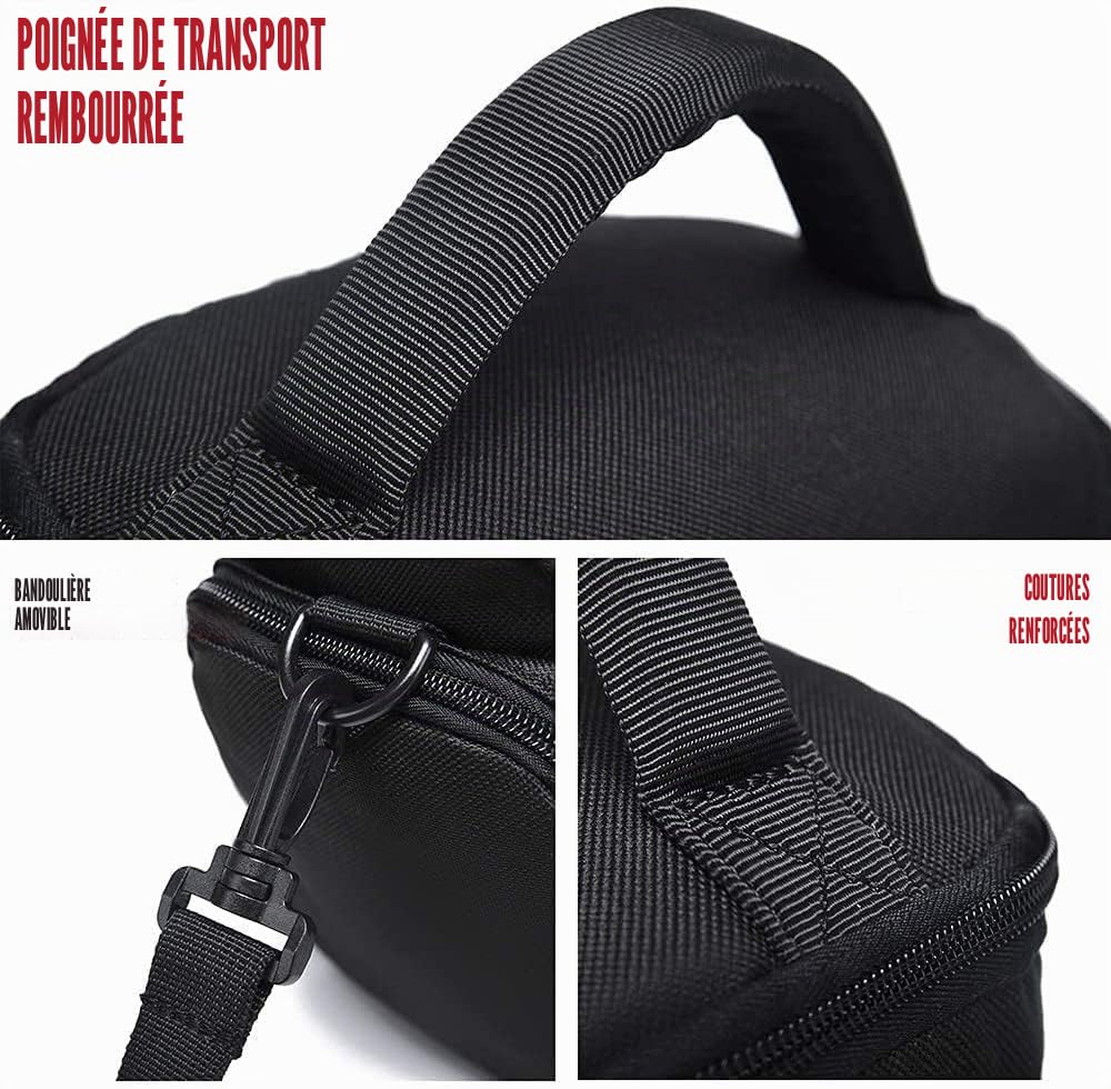Cwatcun Sac pour Appareil Photo Sac d'épaule Sac pour Appareil Photo Compact Compatible avec Canon Nikon Sony SLR/DSLR Appareil Photo Objectifs et Accessoires Etanche, Petit, Noir