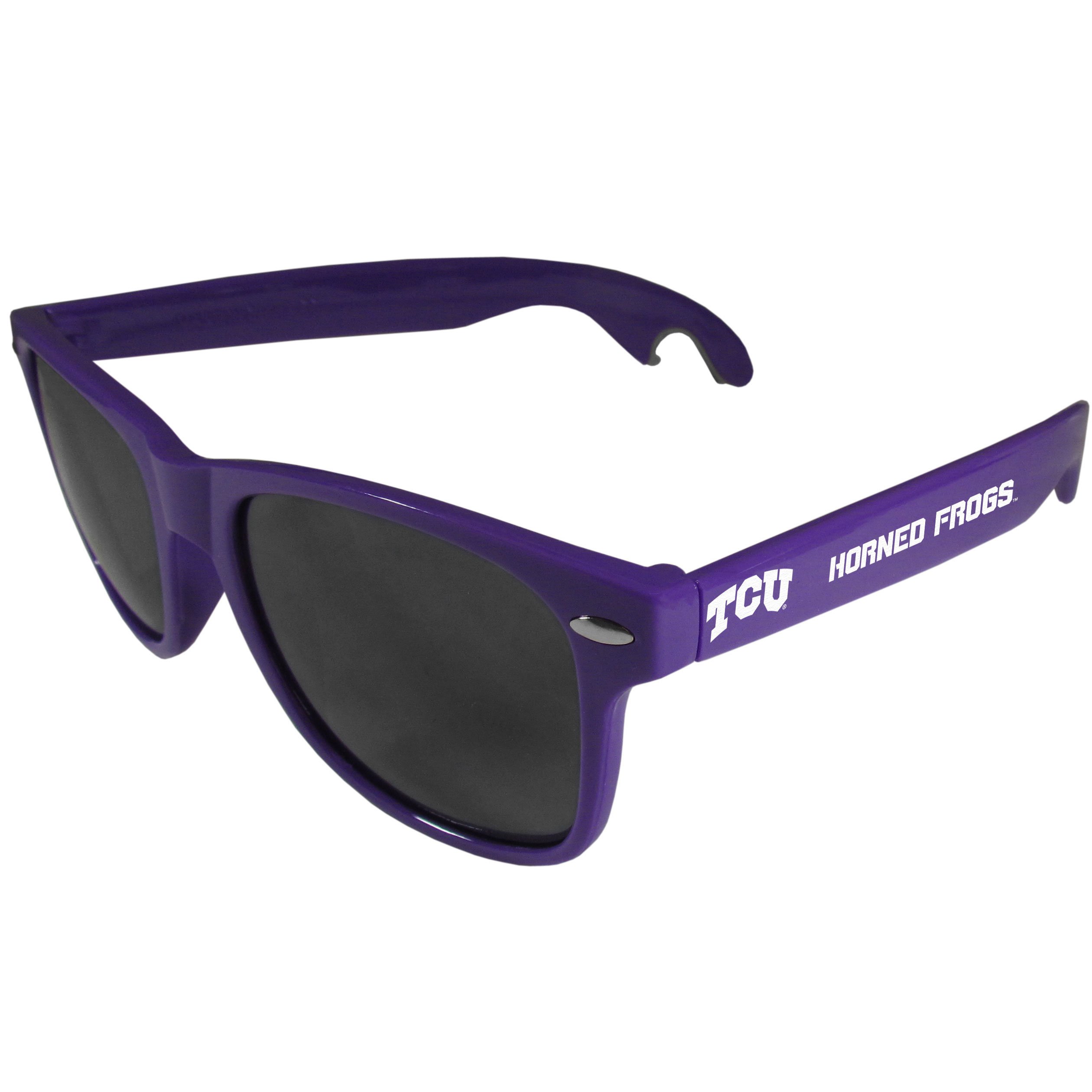 SiskiyouNCAA Siskiyou Sports Fan Shop TCU Horned Frogs Beachfarer Bottle Opener Sunglasses One Size Team Color