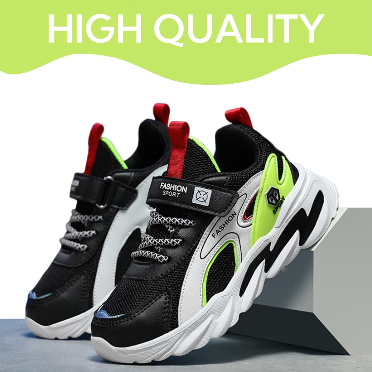 Chaussure Enfant Baskets Garçon Fille Chaussures de Sport Respirant Chaussures de Course Léger Sneakers Running Shoes Boys Girls