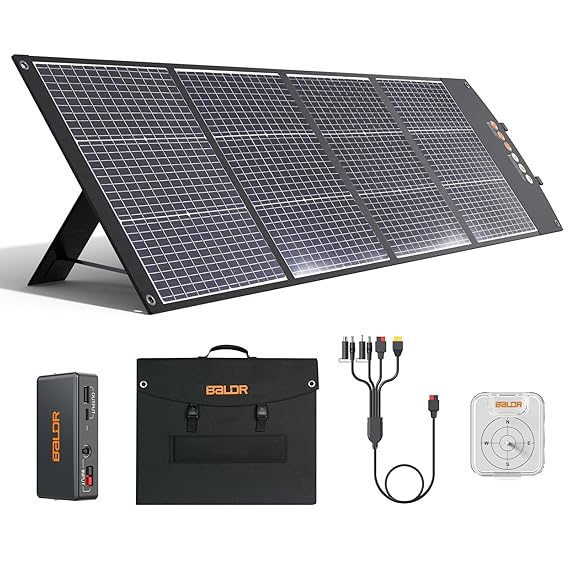 BALDR Solar Panels 200W Monocrystalline Portable Folding Solar Charger