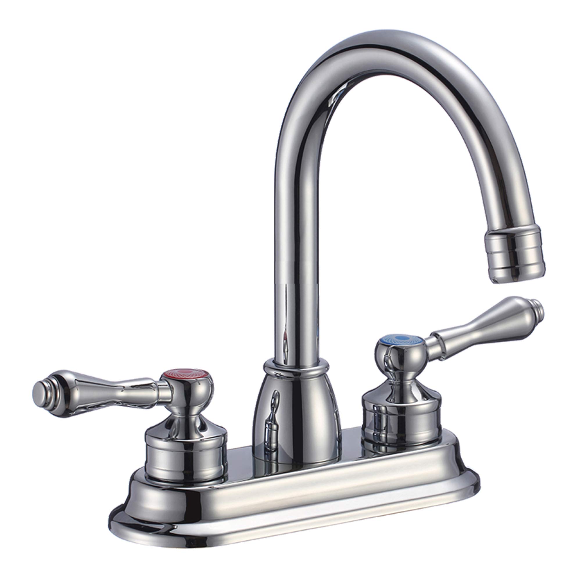 LUXEflo Verdugo Centerset Lavatory Faucet Soild Brass Construction for Bathroom Vanity Sink with Pop-Up Drain Trim, Chrome LFTCS-VDG-02CH