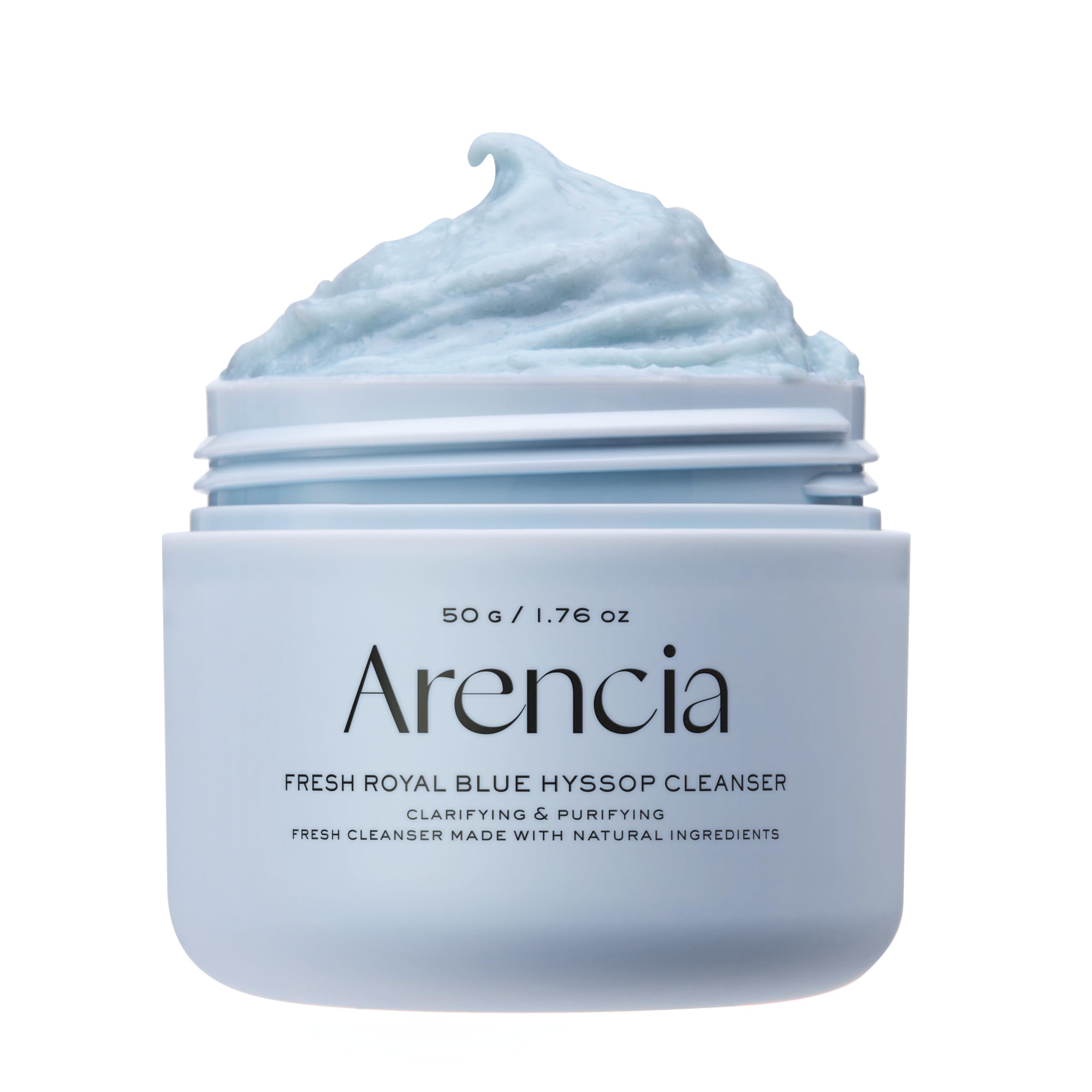 Arencia Hyssop Brightening & Deep-Cleansing Face Scrub & Exfoliator - All Skin Types, For Sebaceous Filaments & Blackheads (50g)