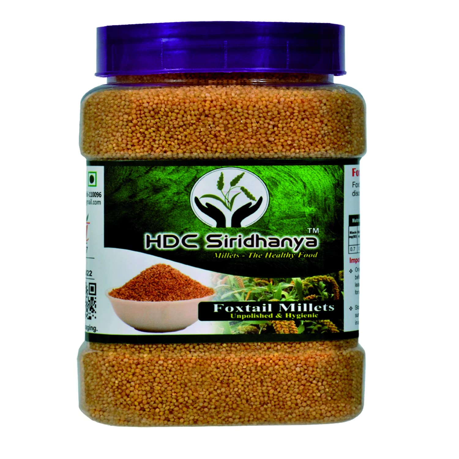 HDC Siridhanya Unpolished Organic Natural Grains Foxtail millets(Net weight 900g per pack) pack of (1) Checked Naturally Grown from Karntaka (B093SR27YM) Amazon Price History, Amazon Price Tracker