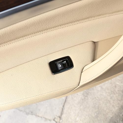 Miniatura 4 de CHEYA Cubierta de plástico ABS del marco del botón de elevación de la ventana del coche para BMW X5 E70 X6 E71 2008-2013, conducción a la izquierda