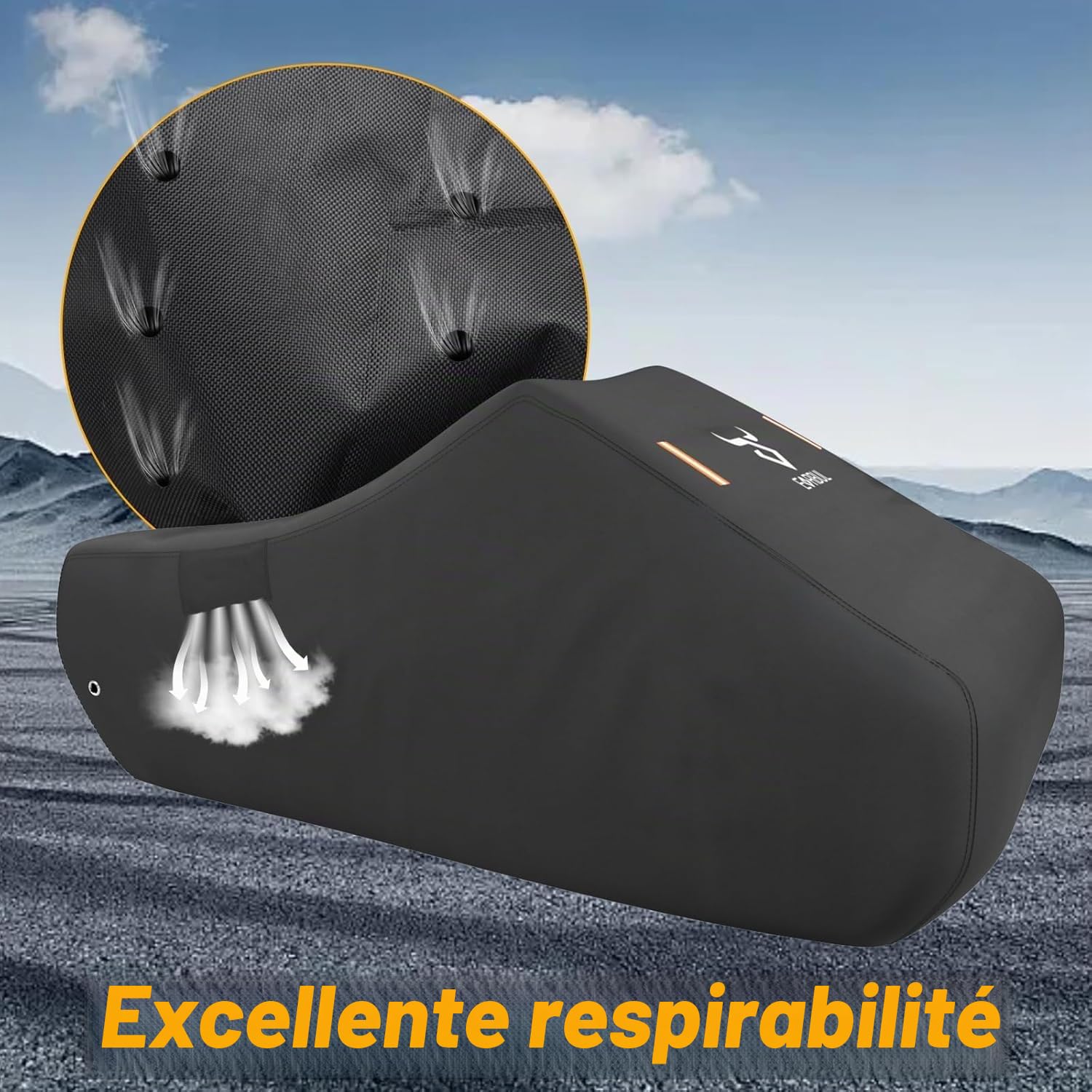 EVRBUL Housse de véhicule à 3 roues anti-poussière et imperméable pour moto compatible avec Can-Am Ryker 600 Ryker 900 Ryker Sport Ryker Rally Edition jusqu'à 261,6 cm