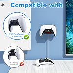 PS5 Controller Wall Mount Charger Dock,Charging Station Holder fits for Midnight Black PS5 Wireless Controller with LED Indicators Fast Charging Speed Cable,Space Saving PlayStation 5 Charger