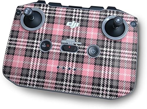 MightySkins Skin compatible con el controlador DJI RC-N1 - Cuadros rosados | Funda protectora de vinilo duradera y única | Fácil de aplicar |