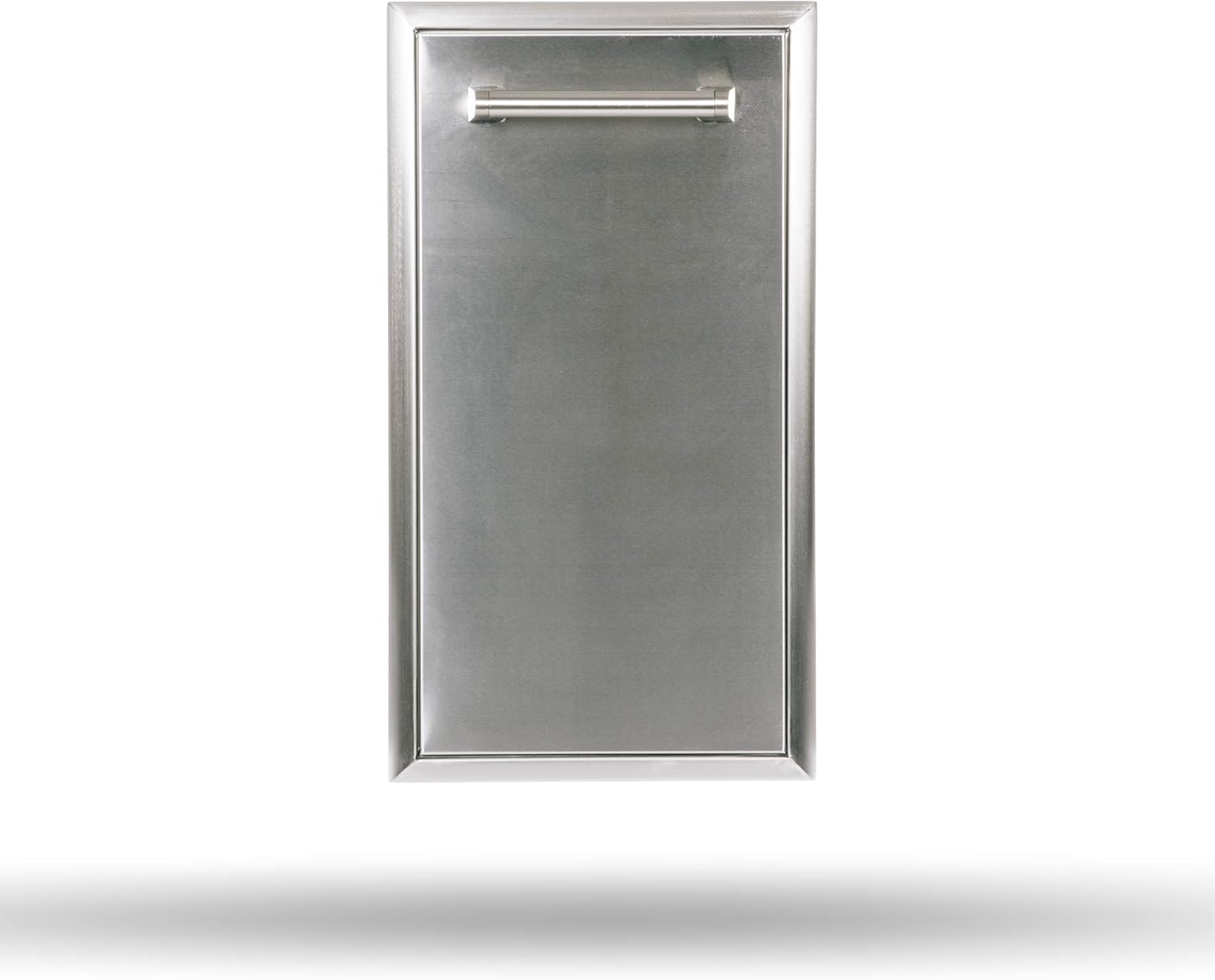 Stainless Steel Outdoor Pull-Out Trash Bin with Handle