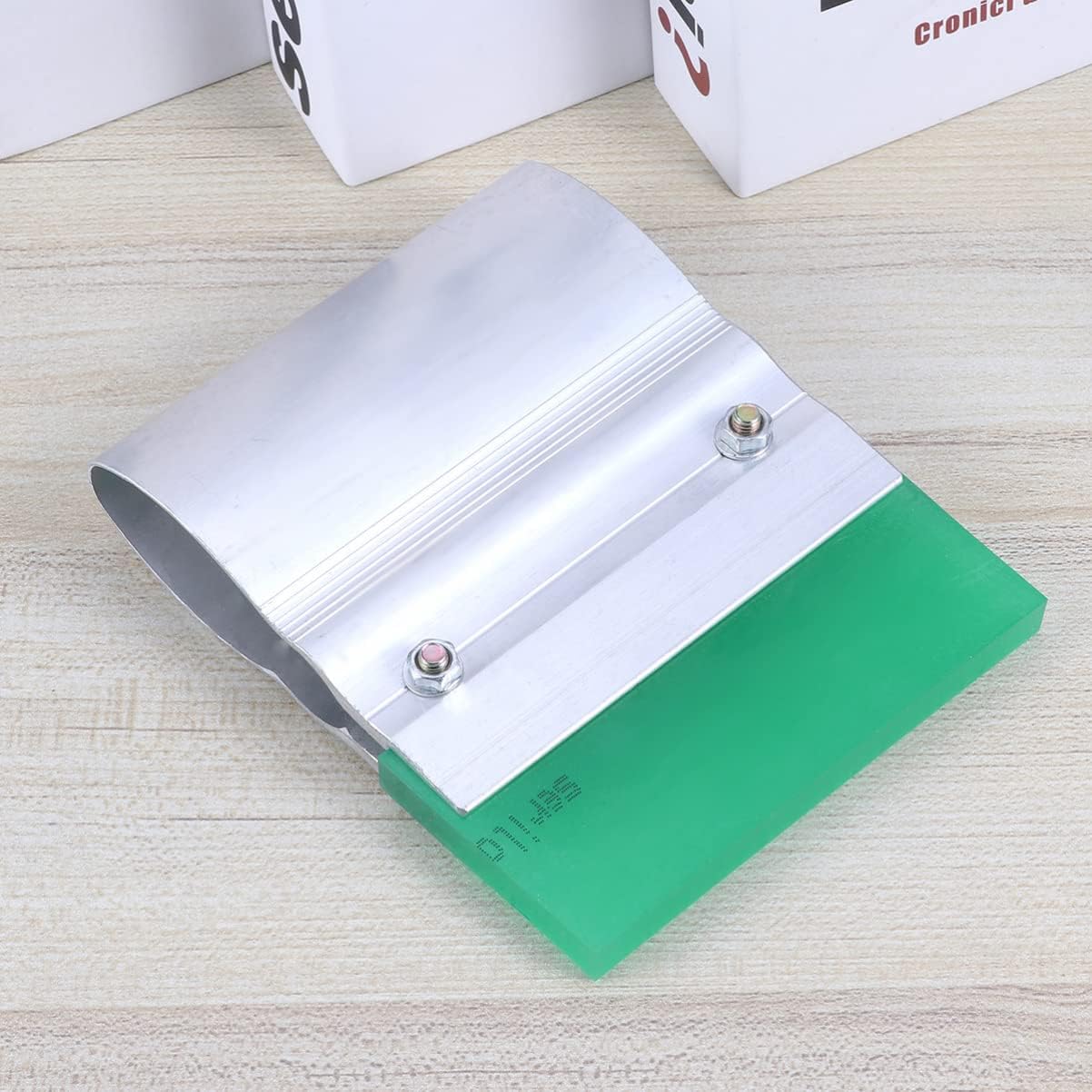 Holibanna Rubber Squeegee Kit for Silk Screen Printing 10cm Length with Aluminum Handle Wear-Proof Rubber Blade for DIY Craft Projects and Ink Scraping Random Color