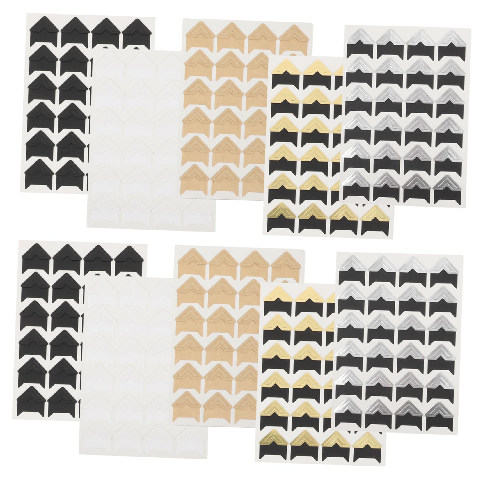 Housoutil Photo Corners Stickers Set 10 Sheets Non-damaging Removal Enhance Your Scrapbooking Projects