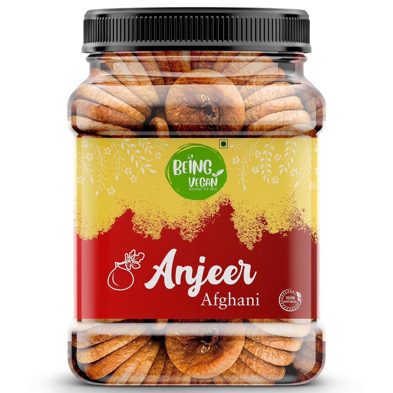 BEING VEGAN Dried Figs, Afghani Anjeer, Natural, Rich in Iron & Fibre, 500g Jar Pack (B0D7S2HLZW) Amazon Price History, Amazon Price Tracker