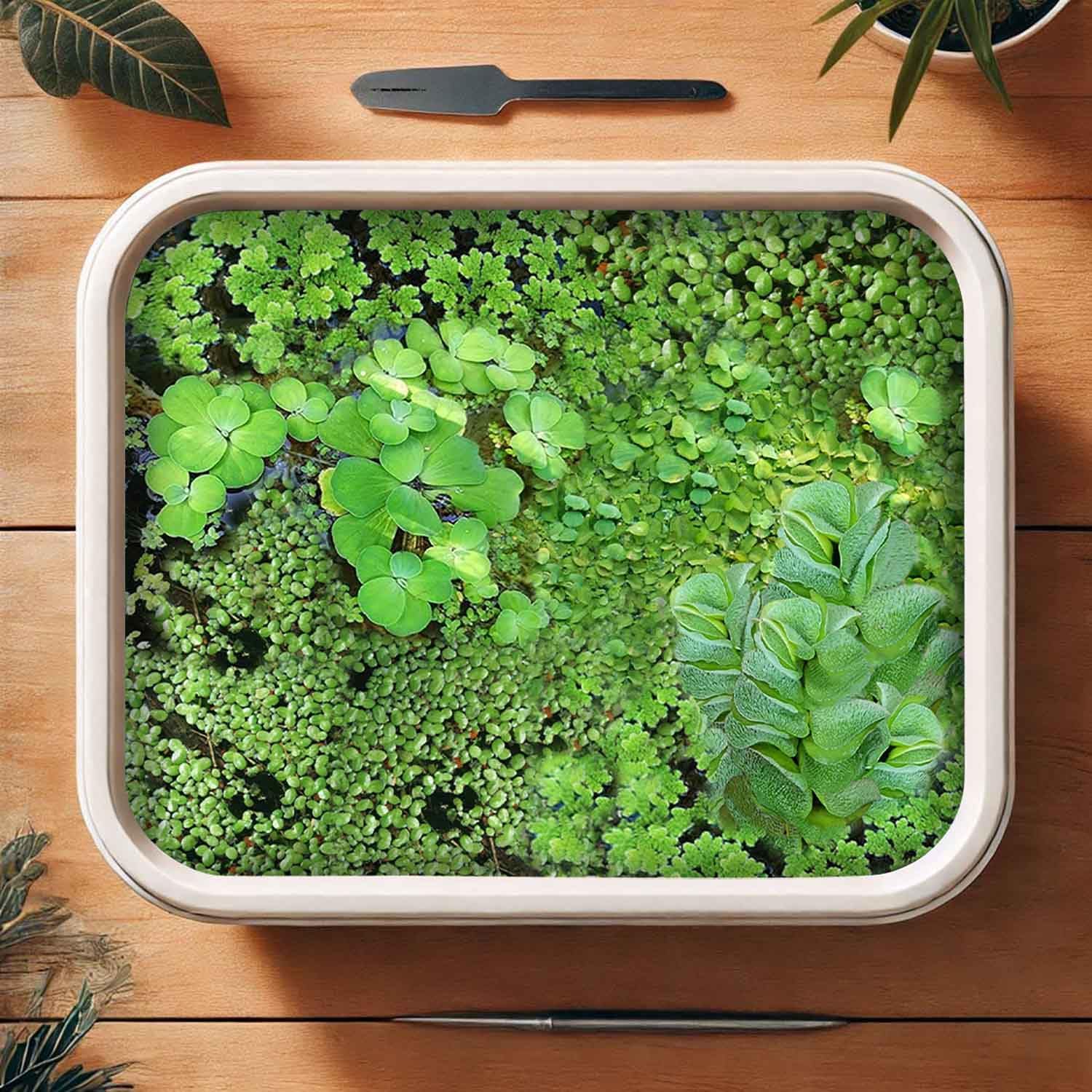 Mixed Water Plants – Live Floating Aquatic Plants for Aquarium, Pond & Fish Tank | Includes Water Lettuce, Duckweed & Water Moss | 50gm Natural Filtration & Oxygen Boost