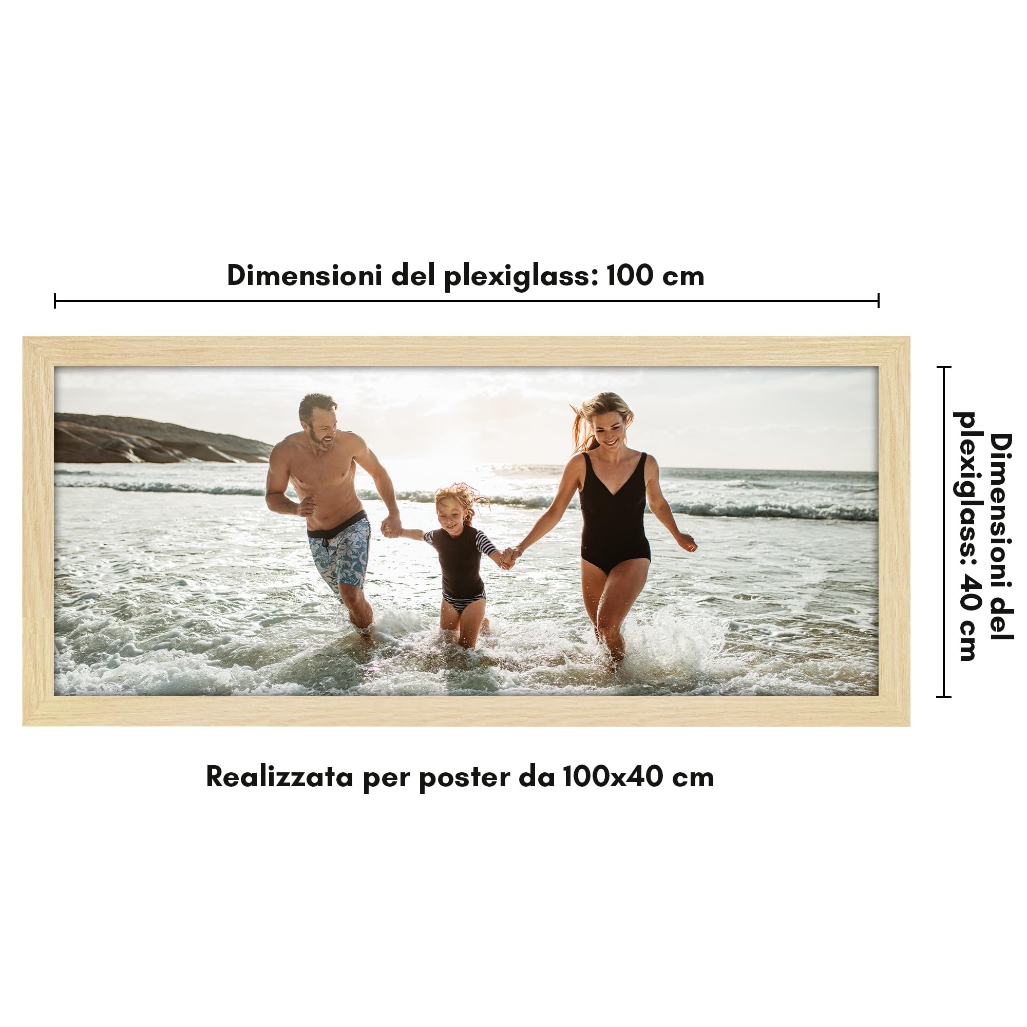Cornice per poster Americanflat 12x18 con plexiglass lucido - Set