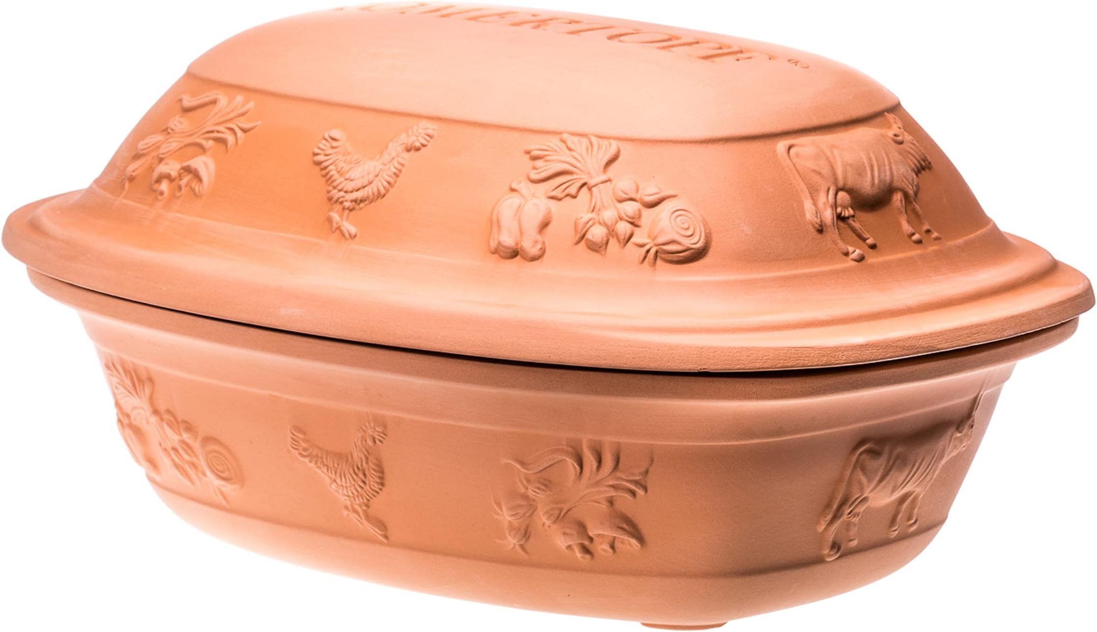 Amazon.de: Römertopf Bräter Rustico Keramik Dampfgarer aus Naturton ...